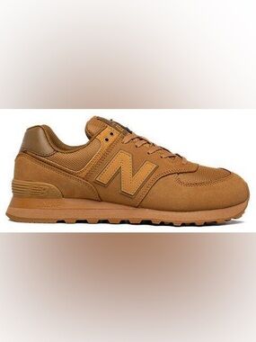 New Balance 574 Monochrome Mustard Brown Shoe